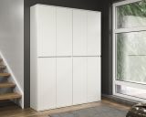 Garderobenschrank Metro in Wei�, Schuhschrank 8-t�rig 148 x 191 cm