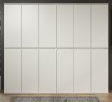 Garderobenschrank Metro in Wei�, 12-t�riger Schuhschrank 222 x 191 cm