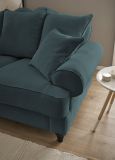 Sofa Adelina in blaugr�n Landhaus Couch 2-Sitzer 170 cm