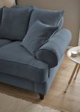 Sofa Adelina in blau Landhaus Couch 3-Sitzer 200 cm