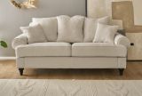 Sofa Adelina in beige Landhaus Couch 3-Sitzer 200 cm