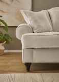Sofa Adelina in beige Landhaus Couch 3-Sitzer 200 cm