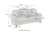 Sofa Adelina in blaugr�n Landhaus Couch 3-Sitzer 200 cm