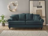 Sofa Adelina in blaugr�n Landhaus Couch 3,5-Sitzer 230 cm