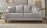 Sofa Adelina in hellgrau Landhaus Couch 3,5-Sitzer 230 cm