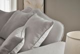 Sofa Adelina in hellgrau Landhaus Couch 3,5-Sitzer 230 cm