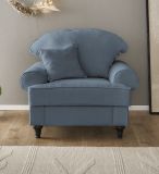 Sessel Adelina in blau Landhaus Loungesessel 110 cm