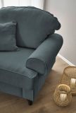 Sessel Set Adelina in grau Landhaus Loungesessel inklusive Hocker