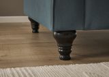 Sessel Set Adelina in grau Landhaus Loungesessel inklusive Hocker