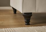 Sessel Set Adelina in beige Landhaus Loungesessel inklusive Hocker
