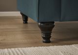 Sessel Set Adelina in blaugr�n Landhaus Loungesessel inklusive Hocker