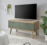 TV-Lowboard Juna in Salbei und Evoke Eiche TV Unterteil skandinavisch 107 x 50 cm