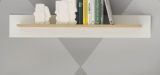 Wandboard Isgard in wei� matt und Scandi Eiche Wandregal skandinavisch 107 cm