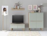 Wandboard Isgard in Scandi Eiche Wandregal skandinavisch 107 cm