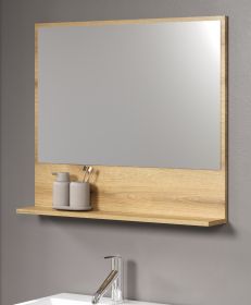 Badezimmer Spiegel Feliz in Evoke Eiche Badspiegel mit Ablage 80 cm