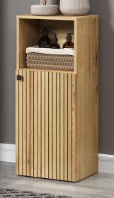 Badezimmer Kommode Feliz in Evoke Eiche Badschrank 40 x 95 cm