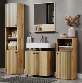 Badm�bel Set Feliz in Evoke Eiche Badkombination 4-teilig 160 x 190 cm