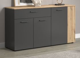 Sideboard Avila in grau und Evoke Eiche Kommode 150 cm