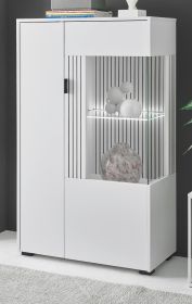 Vitrine Merced in wei� matt Wohn- und Esszimmer Highboard 75 x 125 cm