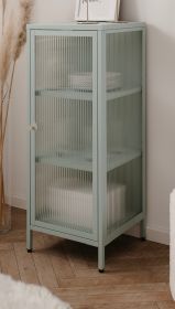 Metall Kommode Maram in mintgr�n Vitrine 40 x 102 cm