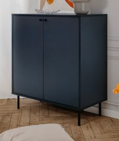Kommode Barina in blau Wohn- und Esszimmer Sideboard 80 x 90 cm
