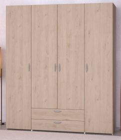 Kleiderschrank Enjour in Jackson Eiche Dreht�renschrank 4-t�rig 160 x 185 cm