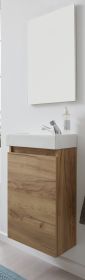 Badm�bel komplett Set Winny in Artisan Eiche inkl. Waschbecken und Spiegel Breite 40 cm