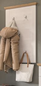 Garderobenpaneel Mirano in wei� L�rche mit Eiche Artisan Landhaus Wandgarderobe 68 x 103 cm