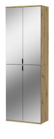 Garderobenschrank Line-Up in Artisan Eiche Schuhschrank mit Spiegel 61 x 193 cm