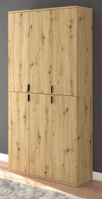 Garderobenschrank Line-Up in Artisan Eiche Schuhschrank 91 x 193 cm