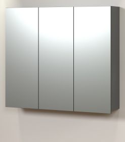 Badezimmer Spiegelschrank Feliz in grau Badschrank 3-t�rig 90 cm