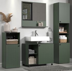 Badm�bel Set Feliz in gr�n Badkombination 4-teilig 180 x 186 cm
