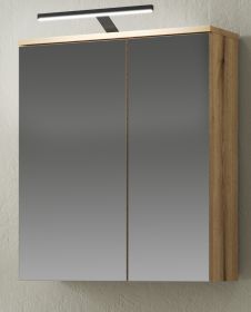 Badezimmer Spiegelschrank Torsby in Evoke Eiche Badschrank 2-t�rig 60 x 70 cm