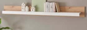 Wandboard Rivian in wei� matt und Evoke Eiche Wandregal 198 cm