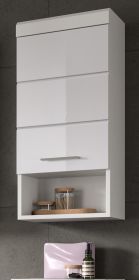Badezimmer H�ngeschrank Shawn in wei� Hochglanz Badschrank h�ngend 37 x 79 cm