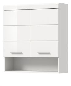 Badezimmer H�ngeschrank Shawn in wei� Hochglanz Badschrank h�ngend 74 x 79 cm