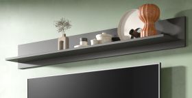 Wandboard Madea in grau matt Wandregal 160 cm B�cherregal