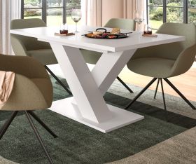 Esstisch Home-X in wei� Tisch ausziehbar 150 - 190 cm