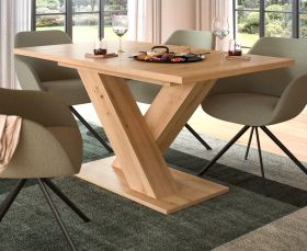 Esstisch Home-X in Artisan Eiche Tisch ausziehbar 150 - 190 cm