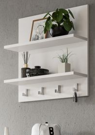 Wandregal mit Haken SystemX in wei� Schl�sselbrett 52 x 52 cm