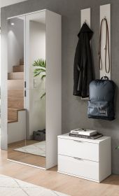 Garderobe Set 4-teilig SystemX in wei� Hochglanz Garderobenkombination 128 cm