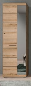 Garderobenschrank Shawn in Evoke Eiche Garderobe oder gro�er Schuhschrank mit Spiegel 62 x 197 cm