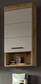 Badezimmer H�ngeschrank Shawn in Sand Kaschmir und Evoke Eiche Badschrank h�ngend 37 x 79 cm