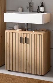 Waschbeckenunterschrank Livia in Artisan Eiche Badezimmer Unterschrank 60 cm