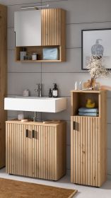 Badm�bel Set 3-teilig Livia in Artisan Eiche Badkombination 105 x 180 cm