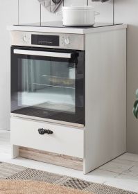 Herdumbauschrank Rovola in wei� Pinie Landhaus K�che Unterschrank 60 cm, Soft-Close