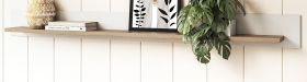 Wandboard Finnes in wei� und Eiche Wandregal skandinavisch 150 cm