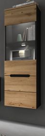 Vitrine Cooper in Artisan Eiche und grau h�ngend oder stehend 36 x 125 cm, Soft-Close
