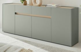 Sideboard Center in Salbei und Barista Eiche Kommode 223 cm