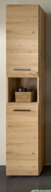 Badezimmer Hochschrank Cover in Artisan Eiche Badschrank 30 x 185 cm